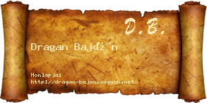 Dragan Baján névjegykártya